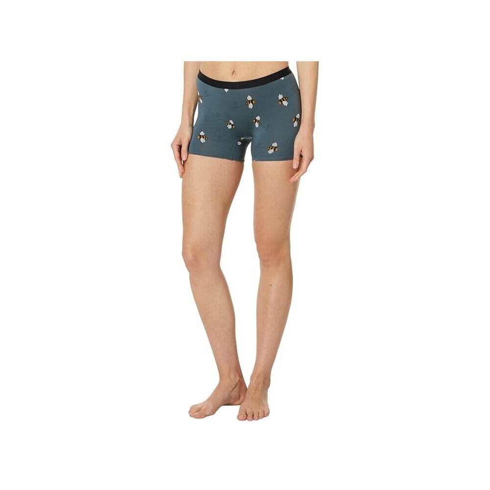 MeUndies Boyshort Underwear Womens Medium Gray Bees Stretch Elastic Waist UPS364